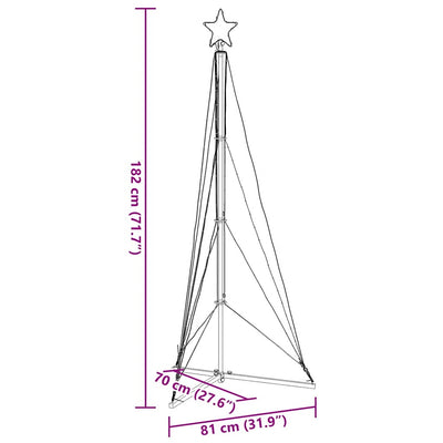 LED Christmas Tree 363 LEDs Cold White 182 cm