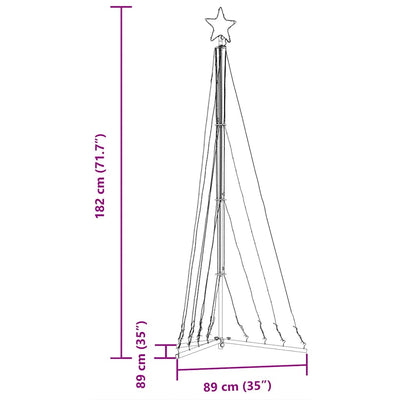 LED Christmas Tree 339 LEDs Cold White 182 cm