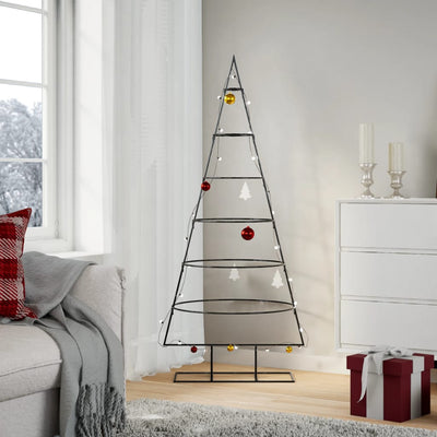 Metal Christmas Tree for Decoration Black 150 cm