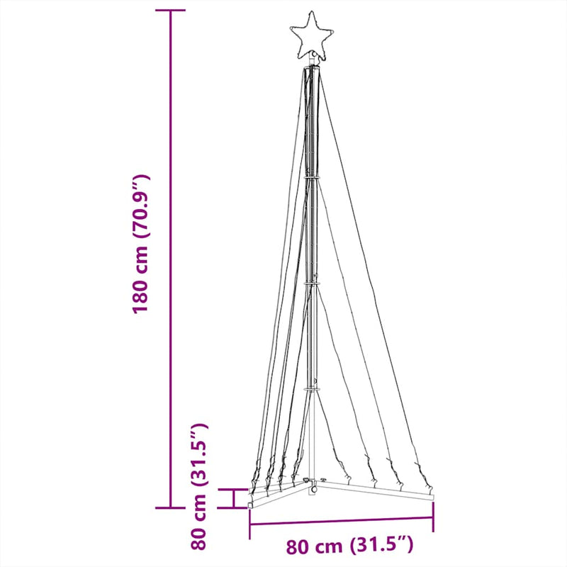 LED Christmas Tree 339 LEDs Warm White 187 cm