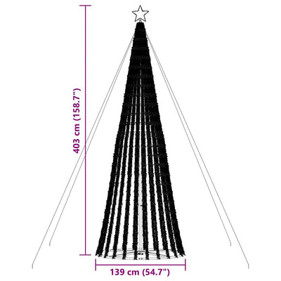 LED Christmas Tree 1028 LEDs Cold White 400 cm