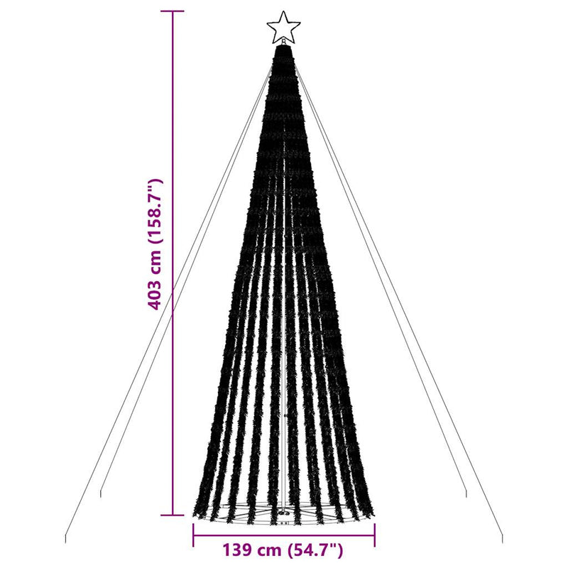 LED Christmas Tree 1028 LEDs Cold White 400 cm