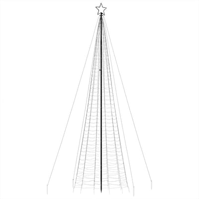 Christmas Tree Light with Spikes 1534 LEDs Cold White 500 cm