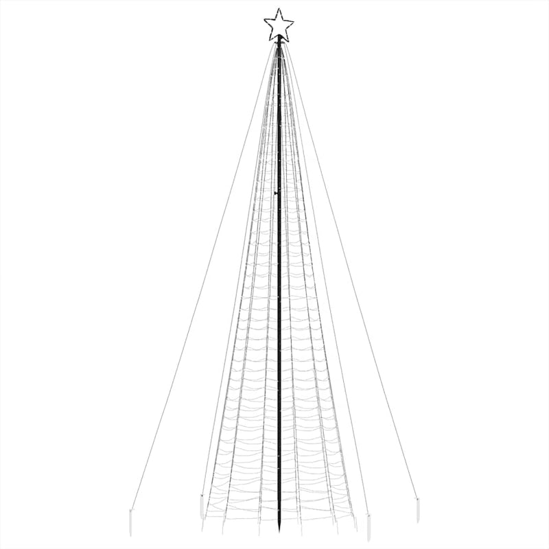 Christmas Tree Light with Spikes 1534 LEDs Cold White 500 cm