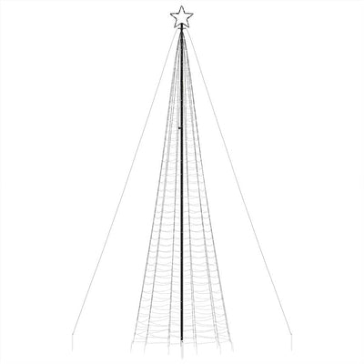 Christmas Tree Light with Spikes 1534 LEDs Cold White 500 cm