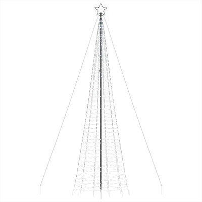 Christmas Tree Light with Spikes 1534 LEDs Cold White 500 cm