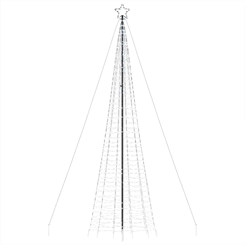 Christmas Tree Light with Spikes 1534 LEDs Cold White 500 cm