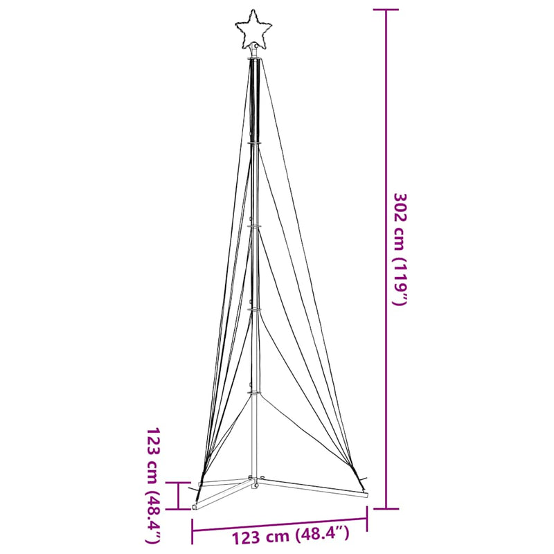 Christmas Tree Light 525 LEDs Warm White 302 cm