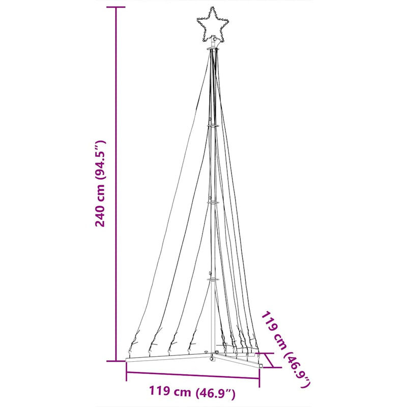 Christmas Tree Light 447 LEDs Warm White 240 cm