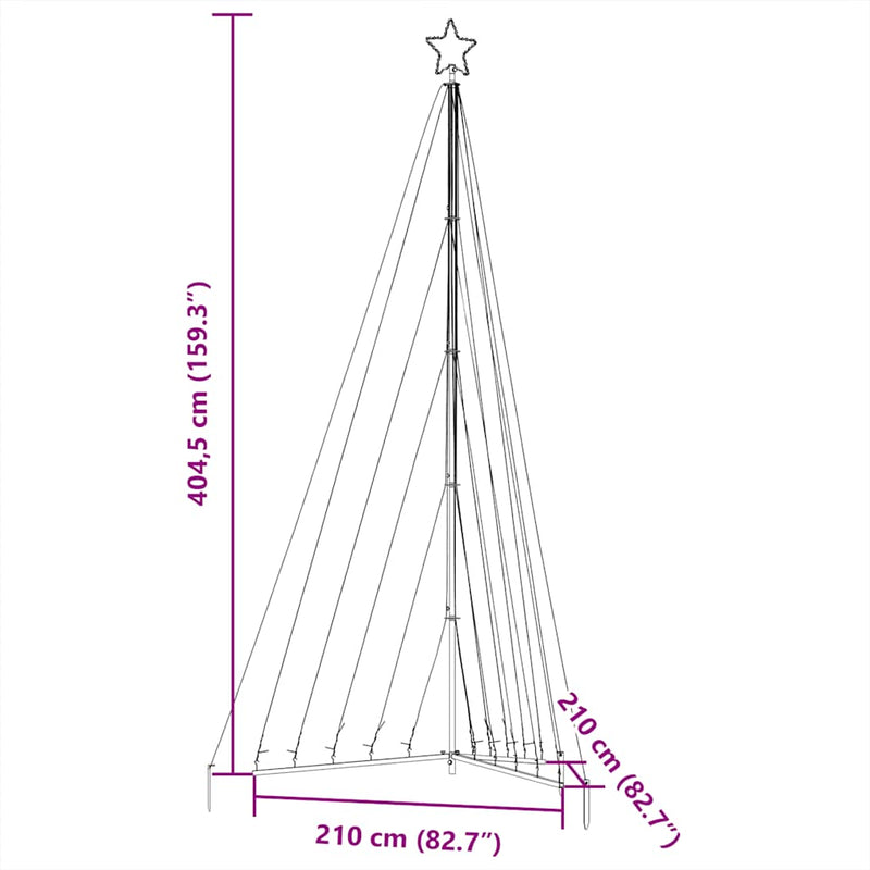 LED Christmas Tree 570 LEDs Warm White 404.5 cm