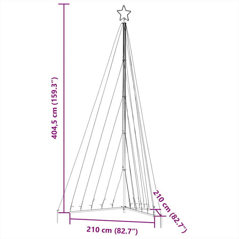 Christmas Tree Light 570 LEDs Cold White 404,5 cm