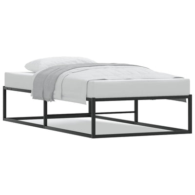 Bed Frame without Mattress Black 92x187 cm Single Metal