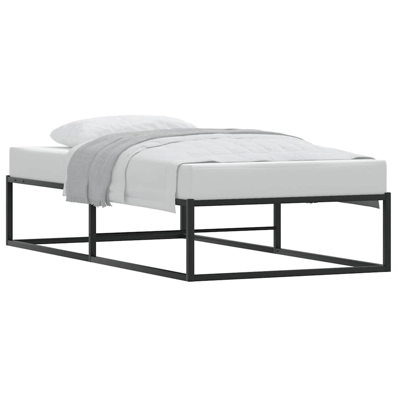 Bed Frame without Mattress Black 92x187 cm Single Metal