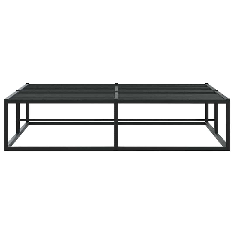 Bed Frame without Mattress Black 137x187 cm Double Metal