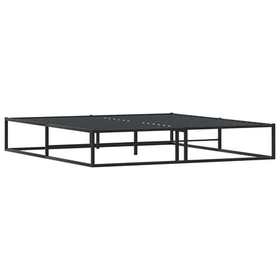 Bed Frame without Mattress Black 183x203 cm King Metal