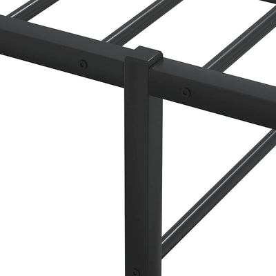 Bed Frame without Mattress Black 183x203 cm King Metal