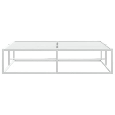 Bed Frame without Mattress White 137x187 cm Double Metal