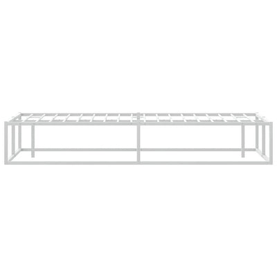 Bed Frame without Mattress White 137x187 cm Double Metal