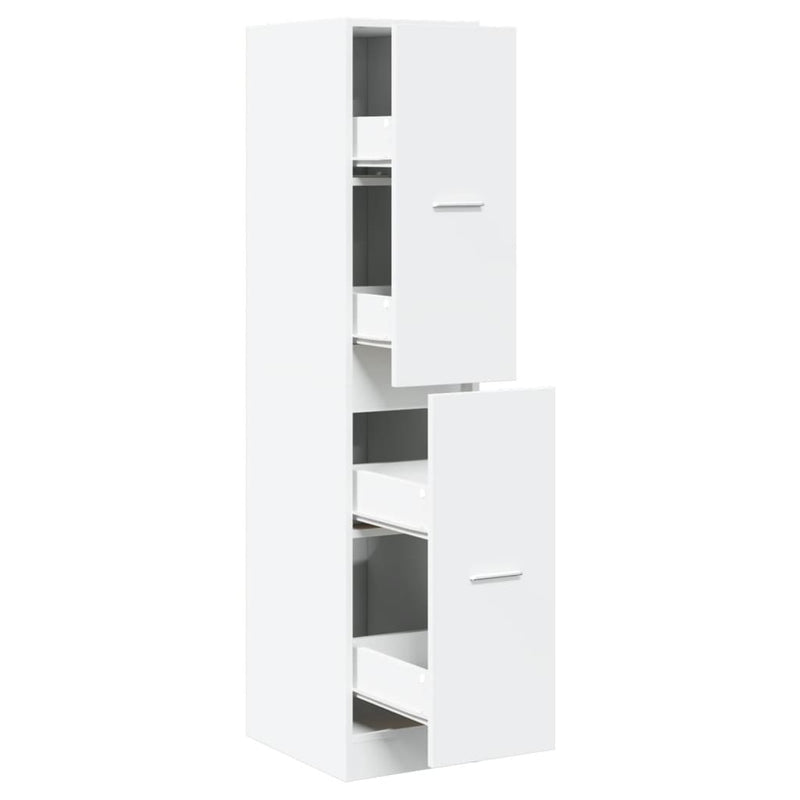 Apothecary Cabinet White 30x41x144.5 cm Engineered Wood