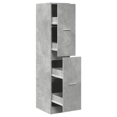 Apothecary Cabinet Concrete Grey 30x41x144.5 cm Engineered Wood