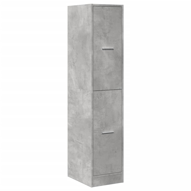 Apothecary Cabinet Concrete Grey 30x41x144.5 cm Engineered Wood