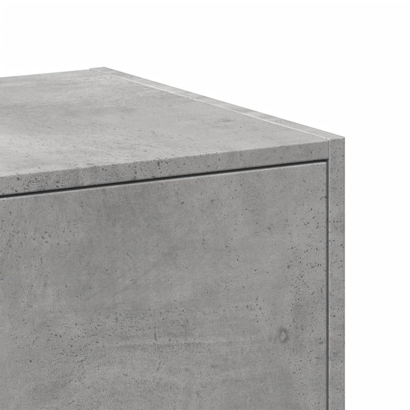 Apothecary Cabinet Concrete Grey 30x41x144.5 cm Engineered Wood