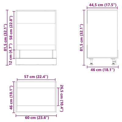 Oven Cabinet Lucca White Engineered Wood