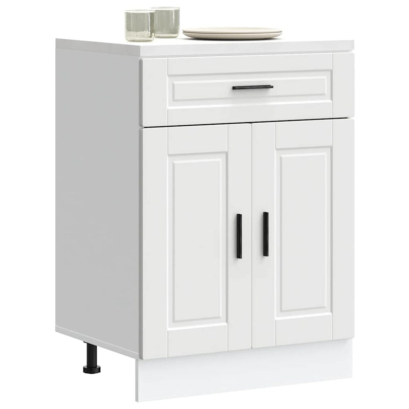 Kitchen Base Cabinet Porto White Engineered Wood