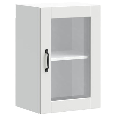 Kitchen Wall Cabinet with Glass Door Porto White