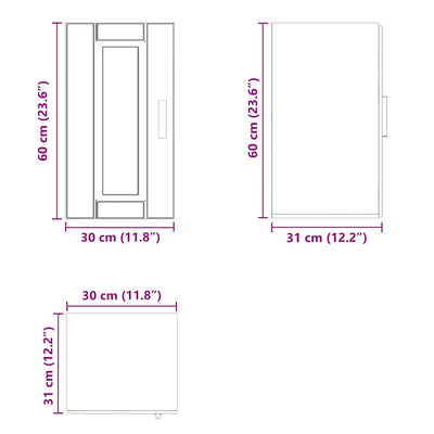 Kitchen Wall Cabinet Porto White Engineered Wood