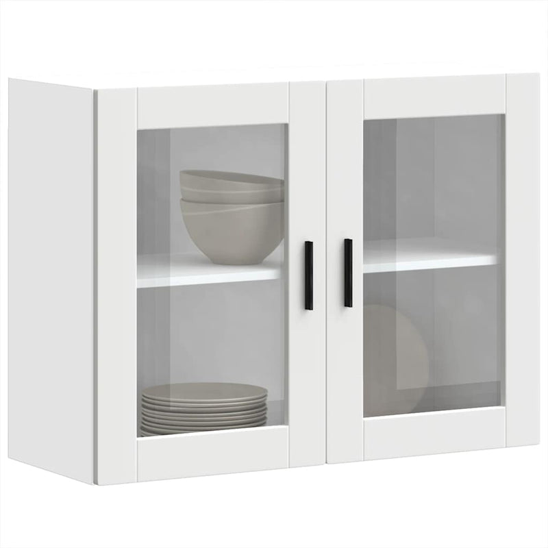 Kitchen Wall Cabinet with Glass Door "Porto" White