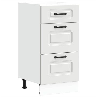 Kitchen Base Cabinet Kalmar White Engineered Wood