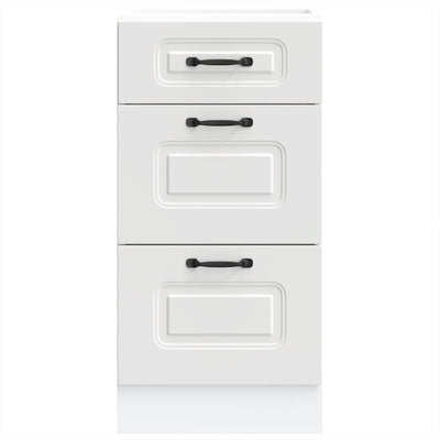 Kitchen Base Cabinet Kalmar White Engineered Wood