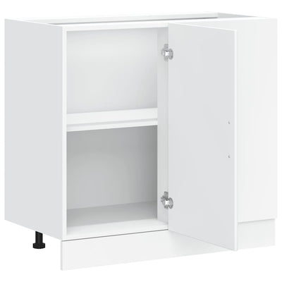 Kitchen Base Cabinet "Porto" White Engineered Wood