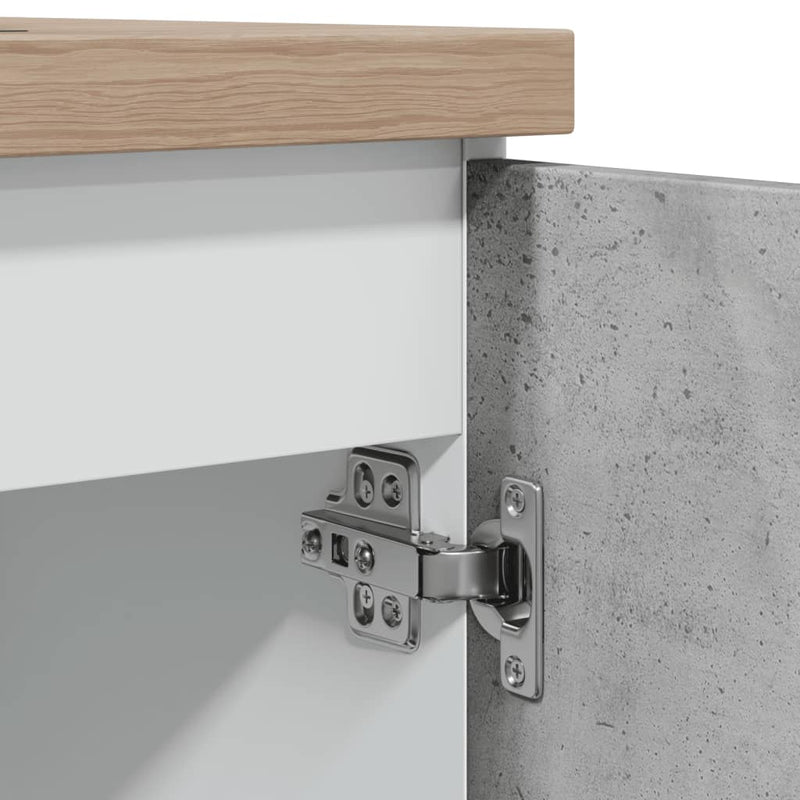 Sink Bottom Cabinet Concrete Grey 80x46x81.5 cm Engineered Wood