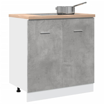 Sink Bottom Cabinet Concrete Grey 80x46x81.5 cm Engineered Wood