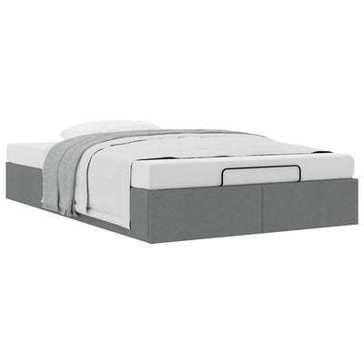 Ottoman Storage Bed Frame without Mattress Dark Grey King Single Fabric