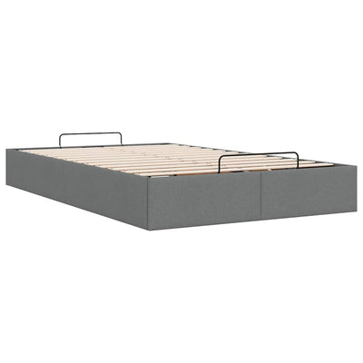 Ottoman Storage Bed Frame without Mattress Dark Grey King Single Fabric