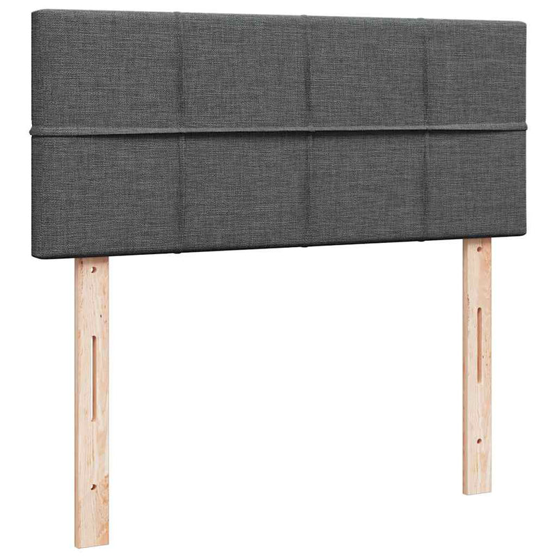 Ottoman Bed with Mattress Dark Grey King Single Fabric