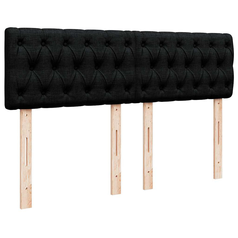 Ottoman Bed with Mattress Black Queen Fabric