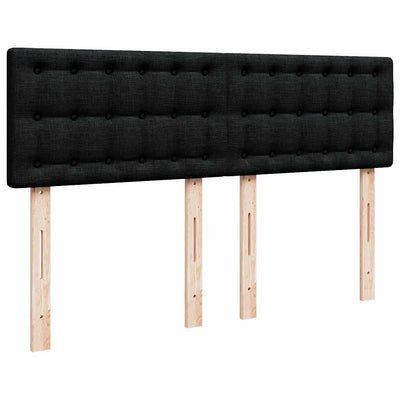 Ottoman Bed with Mattress Black Queen Fabric