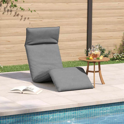 Folding Sun lounger Grey 175x54x8.5 cm Oxford Fabric