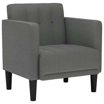 Sofa Chair with Armrests Dark Grey 53 cm Fabric