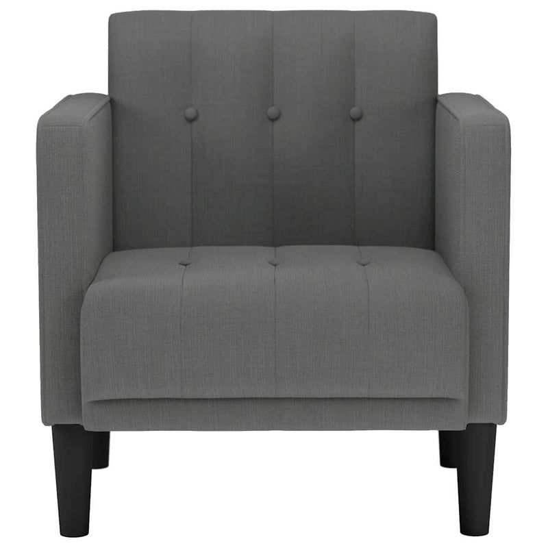 Sofa Chair with Armrests Dark Grey 53 cm Fabric