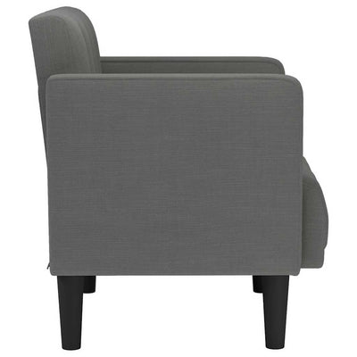 Sofa Chair with Armrests Dark Grey 53 cm Fabric