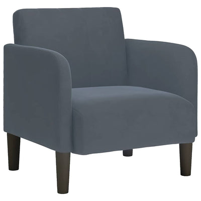 Sofa Chair with Armrests Dark Grey 54 cm Velvet