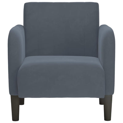 Sofa Chair with Armrests Dark Grey 54 cm Velvet