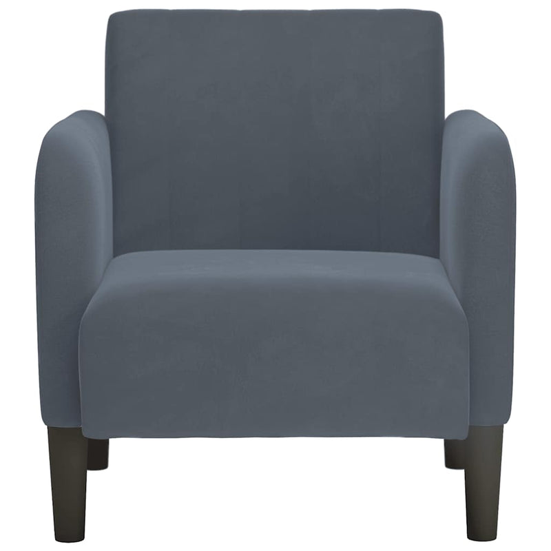 Sofa Chair with Armrests Dark Grey 54 cm Velvet