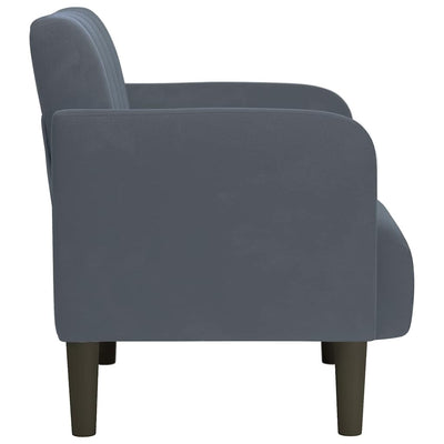 Sofa Chair with Armrests Dark Grey 54 cm Velvet