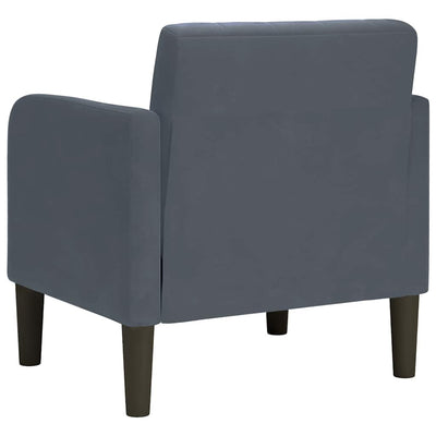 Sofa Chair with Armrests Dark Grey 54 cm Velvet